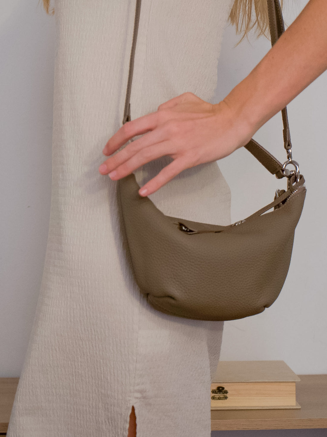 New! SASHA Crescent Leather Bag