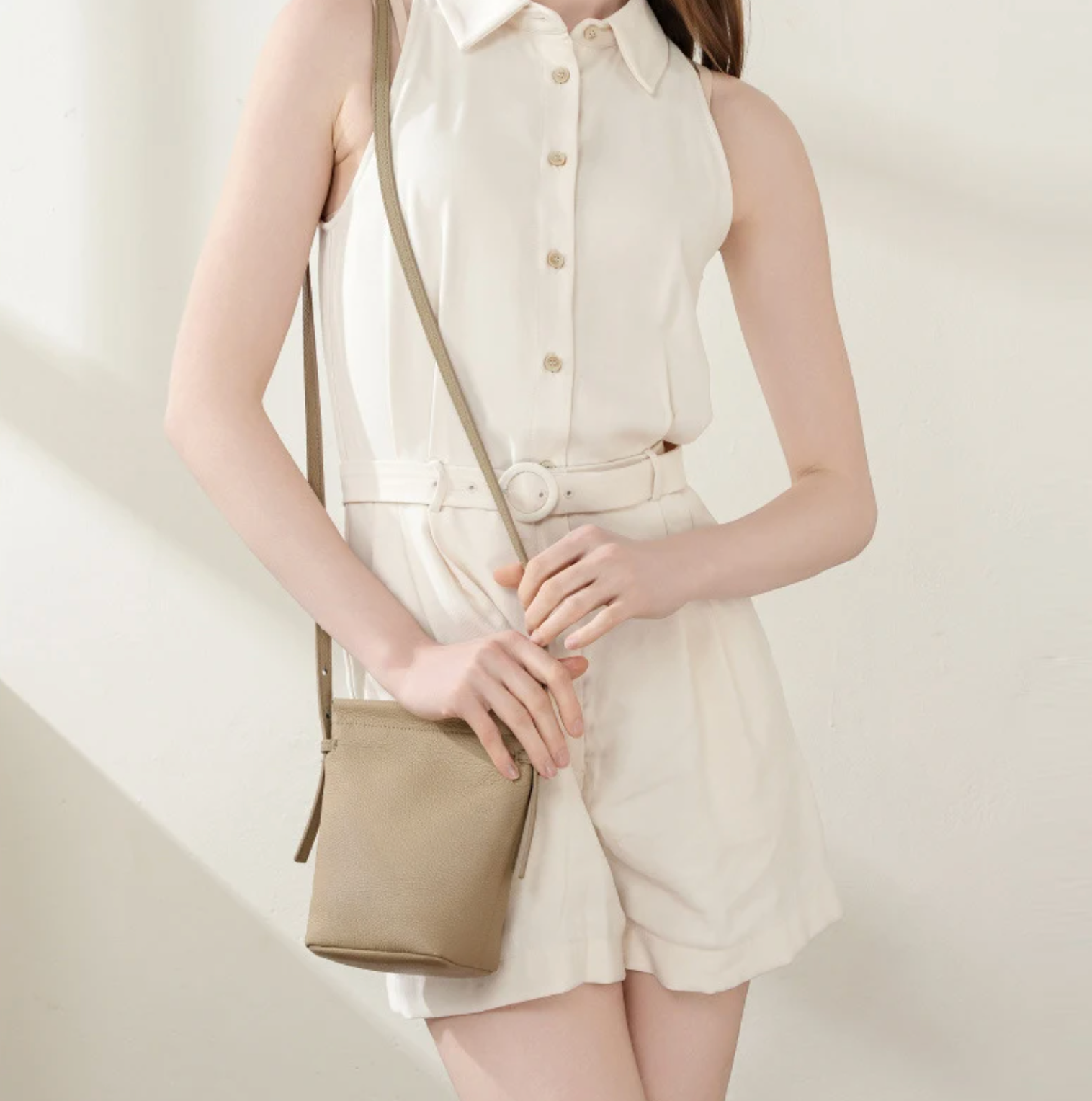 GINI mini bucket snap crossbody
